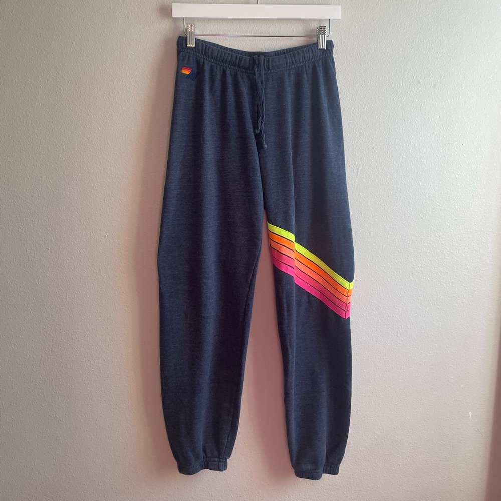 Aviator Nation Chevron Stripe Sweats Size Small